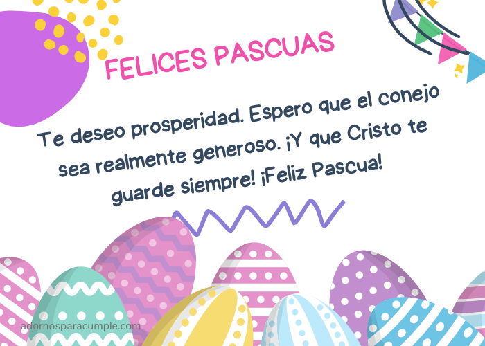 Frases de Felices Pascuas 2023 - Adornos para cumple