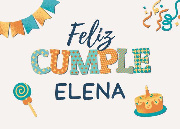 Feliz cumpleanos Elena