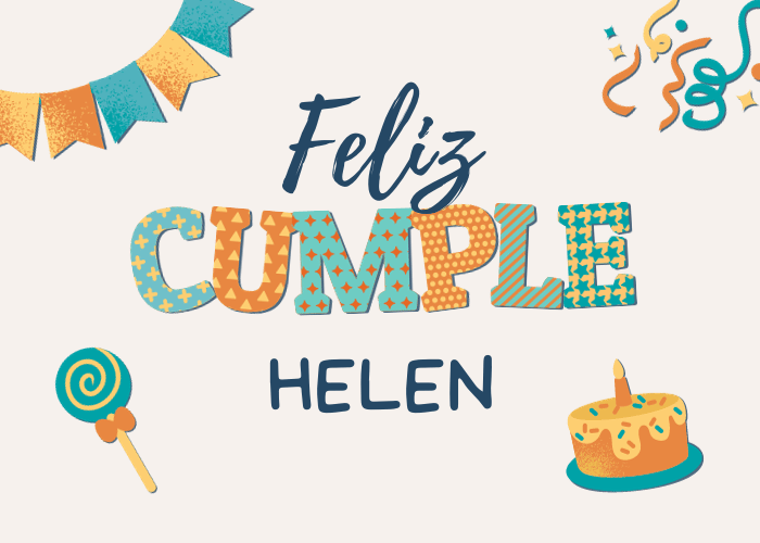 Feliz cumpleanos Helen