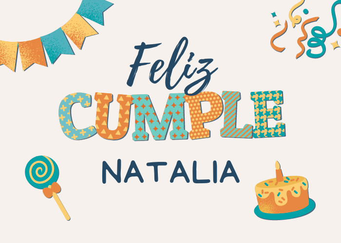 Feliz cumpleaños Natalia