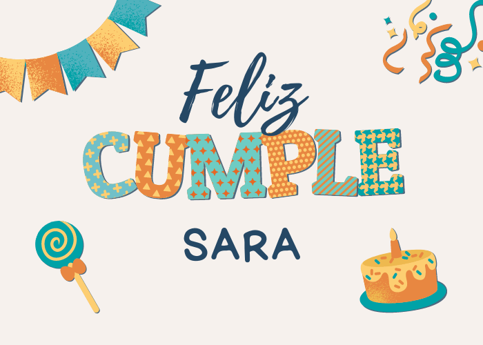 Feliz cumpleaños Sara