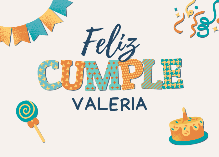 Feliz cumpleaños Valeria