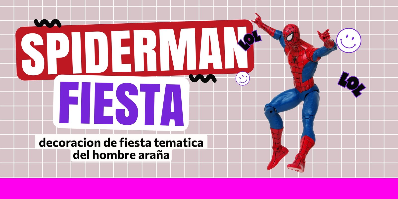 decoración de spider man